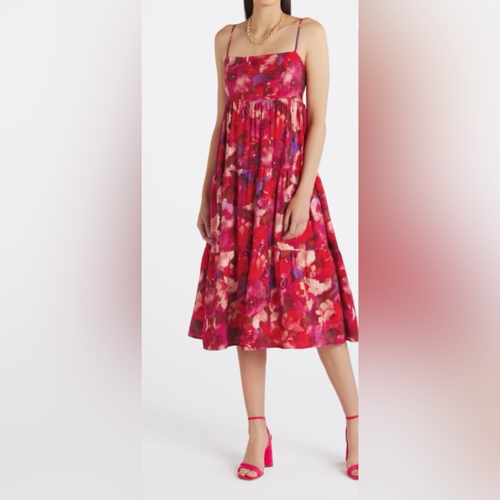 Gilli Red Floral Maxi Dress